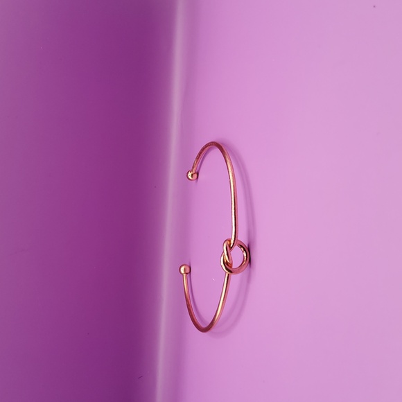 Rose Gold Love Knot Bracelet Bangle - Picture 2 of 4